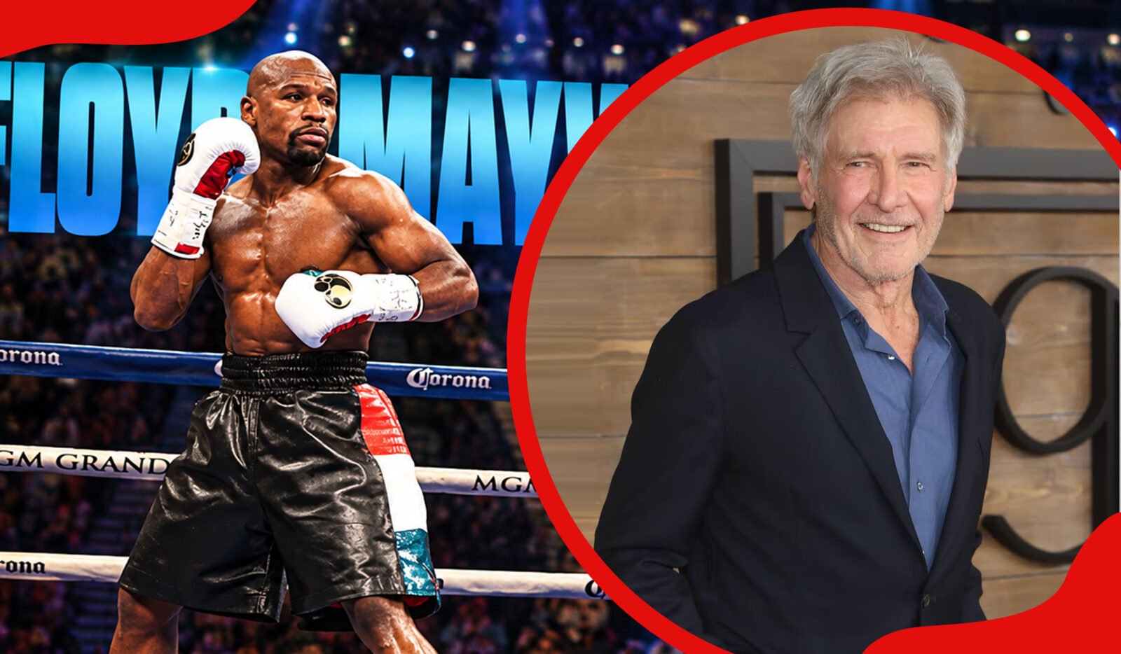 Floyd Mayweather and Harrison Ford
