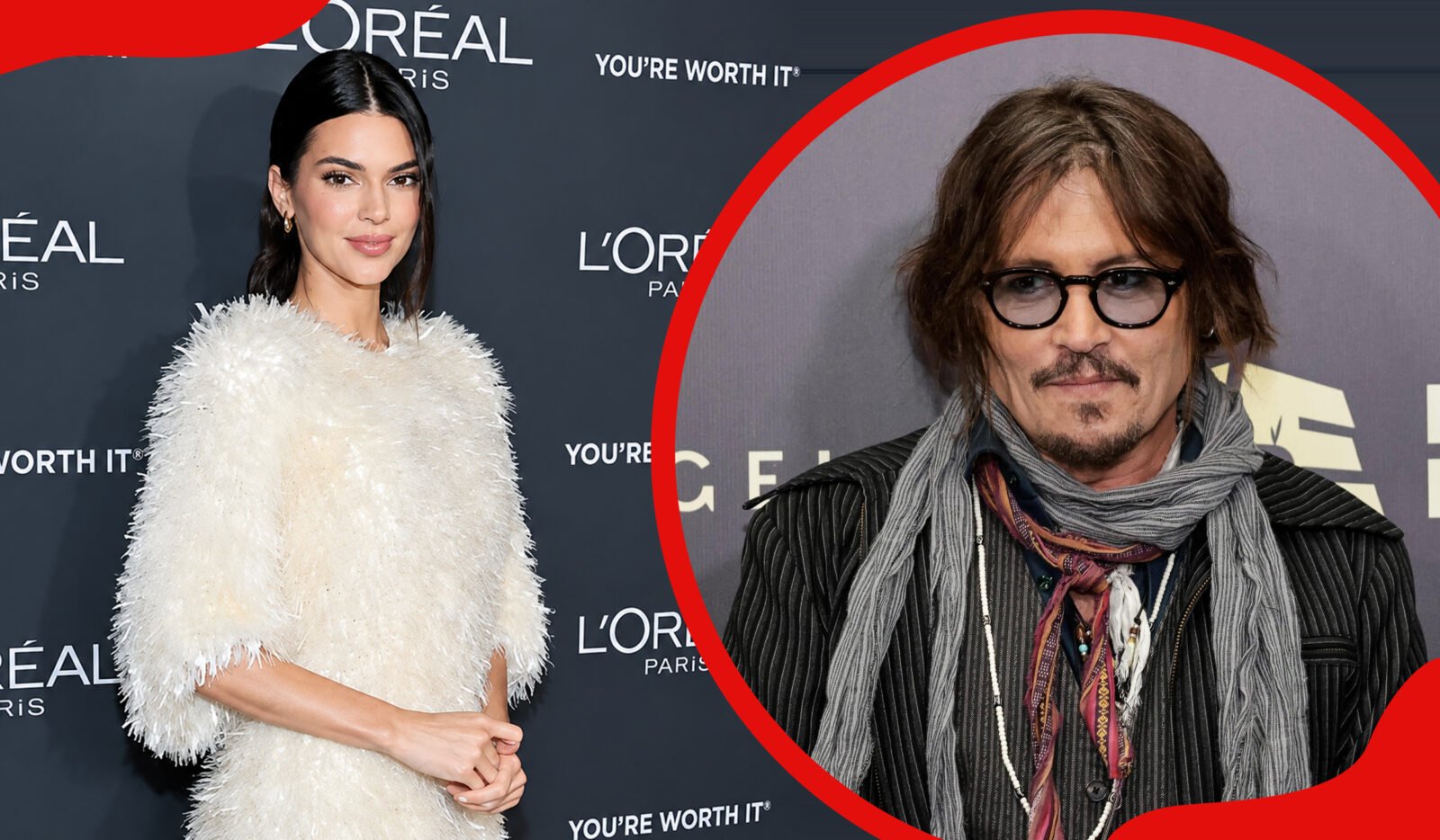 Kendall Jenner and Johnny Depp