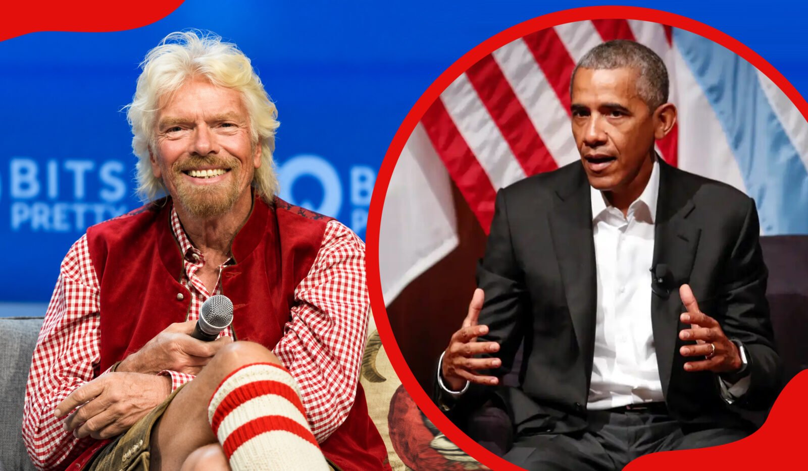 Richard Branson and Barack Obama