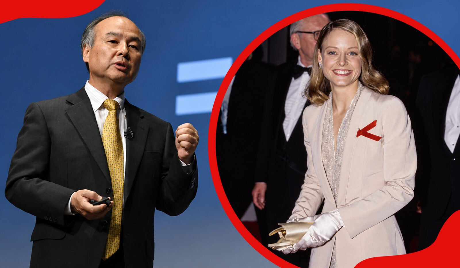 Masayoshi Son and Jodie Foster