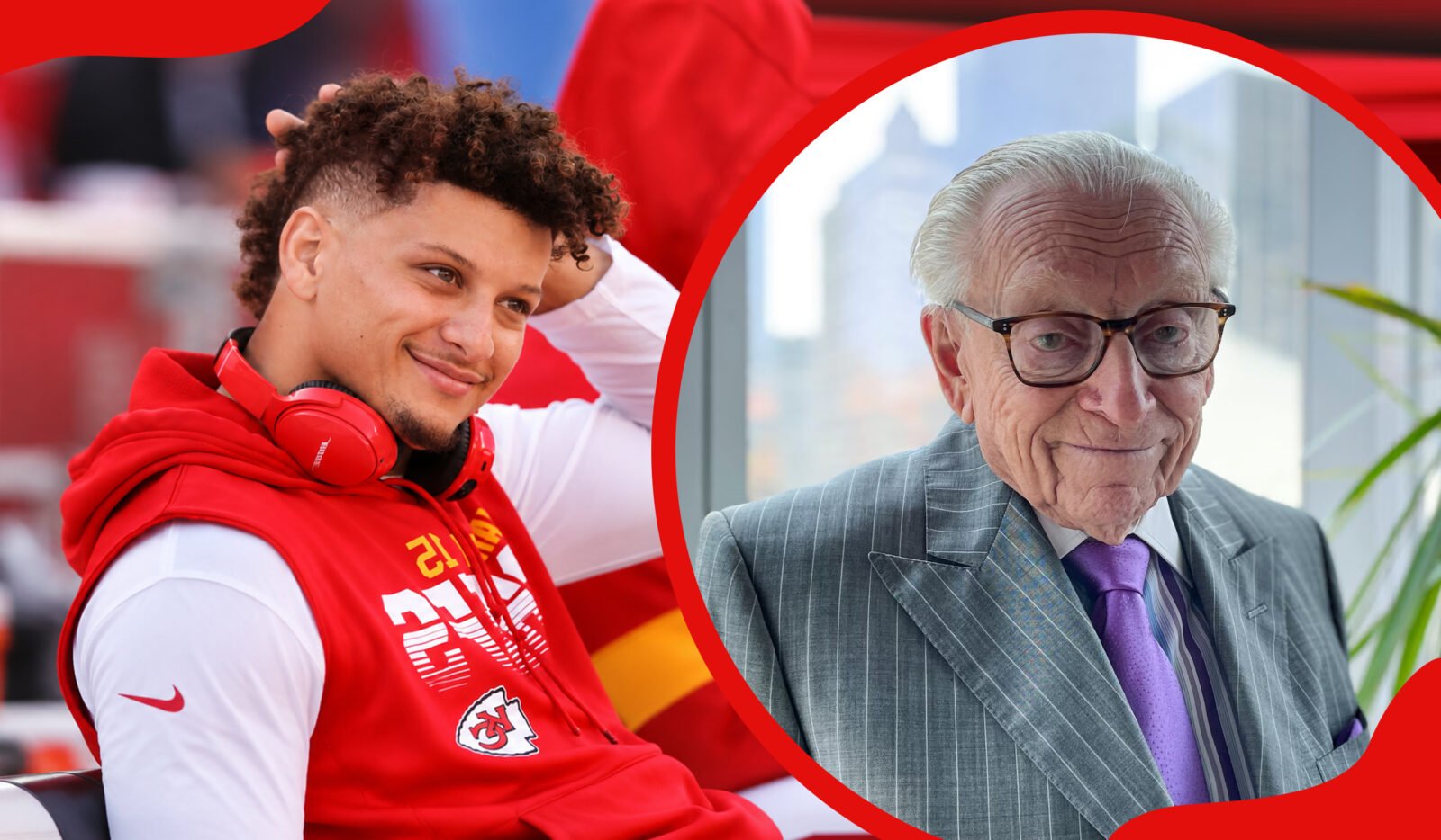 Patrick Mahomes and Larry Silverstein