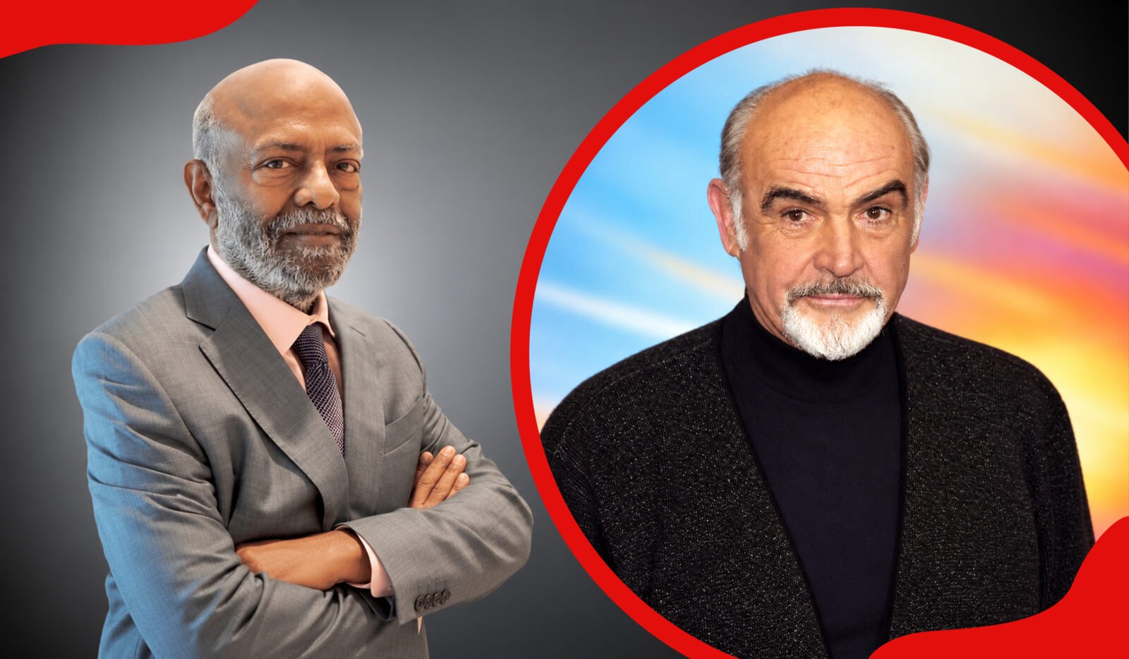Shiv Nadar and Sean Connery